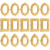 15Pcs Mini Photo Frames Vintage Resin Picture Frame for DIY Dollhouse Accessories, Display Photography Prop, Home Decor - 3 Styles
