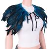 Luxury Feather Shawl Punk Shoulder Fake Collar Fashion Feather Shrug Shawl  Women