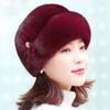 New Winter Warm Hat Imitation Mink Fur Caps For Women Earflap Fisherman Earwarmer Hat Floral Basin Cap