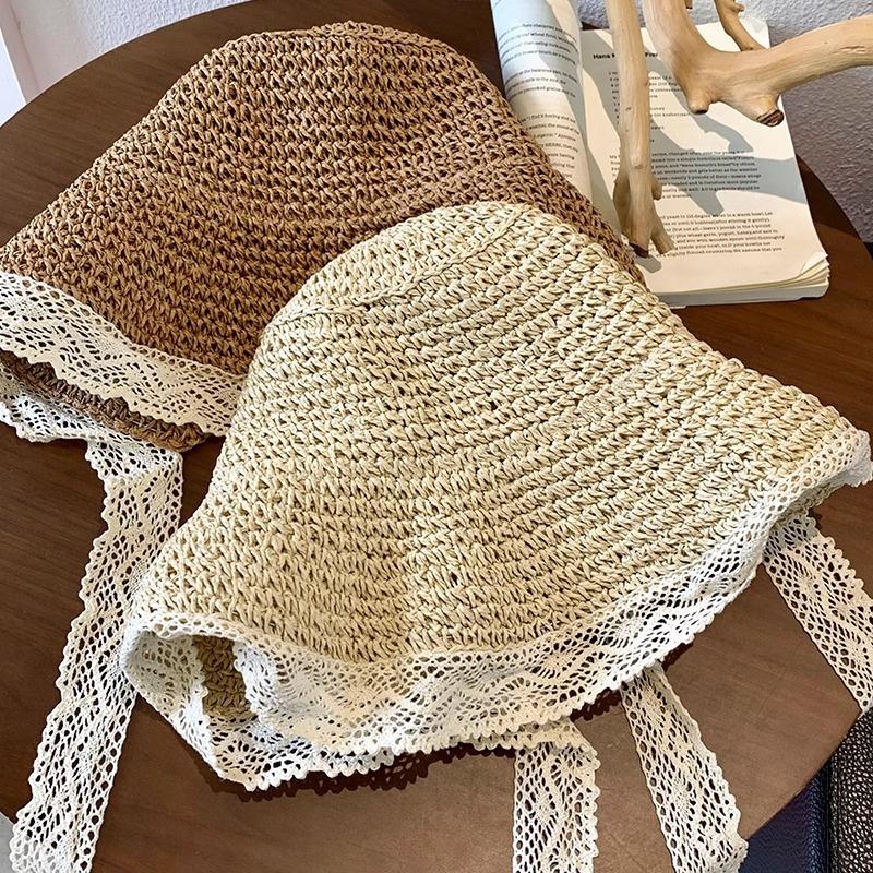 Женская летняя кепка с козырьком, складная солнцезащитная шляпа, широкополая пляжная шляпа, шляпа в стиле Лолиты, женская пляжная кепка с защитой от ультрафиолета