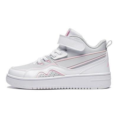 Li Ning 937 Удобные Универсальные Модные Амортизирующие Прочные Детские Повседневные Кроссовки Детские Повседневные Кроссовки Белый Серый YKCT152-12