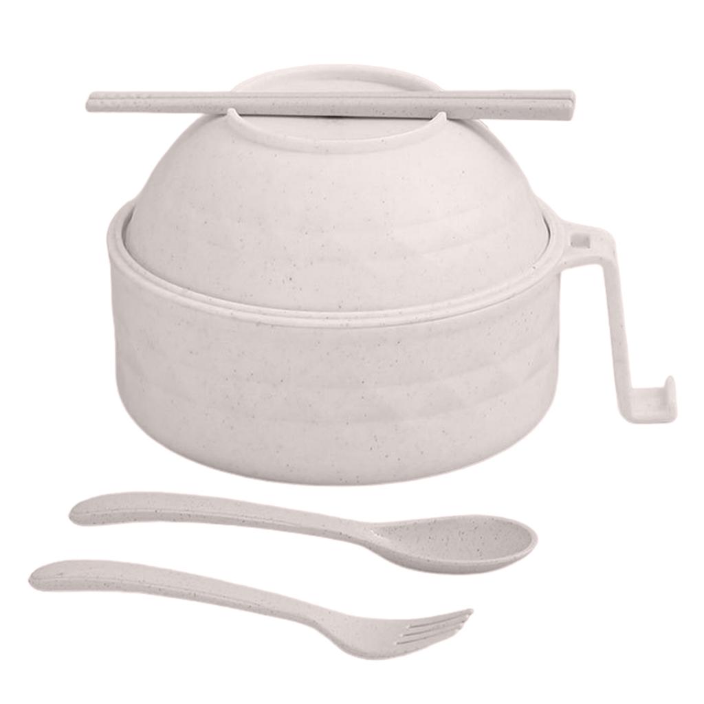 Пищевой ланч-бокс, миска для лапши с крышкой для общежития, легкая переносная миска для приготовления рамена с ручкой для домашней кухни