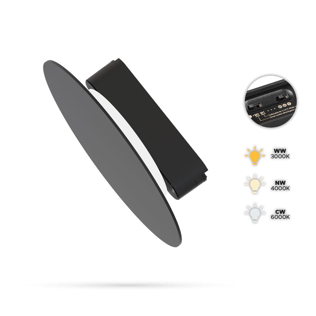 Round Spotlight 6W YSBD for SLIM TRACK and FiberFLEX Tracks 24VDC 3CCT 3000K, 4000K, 6000K