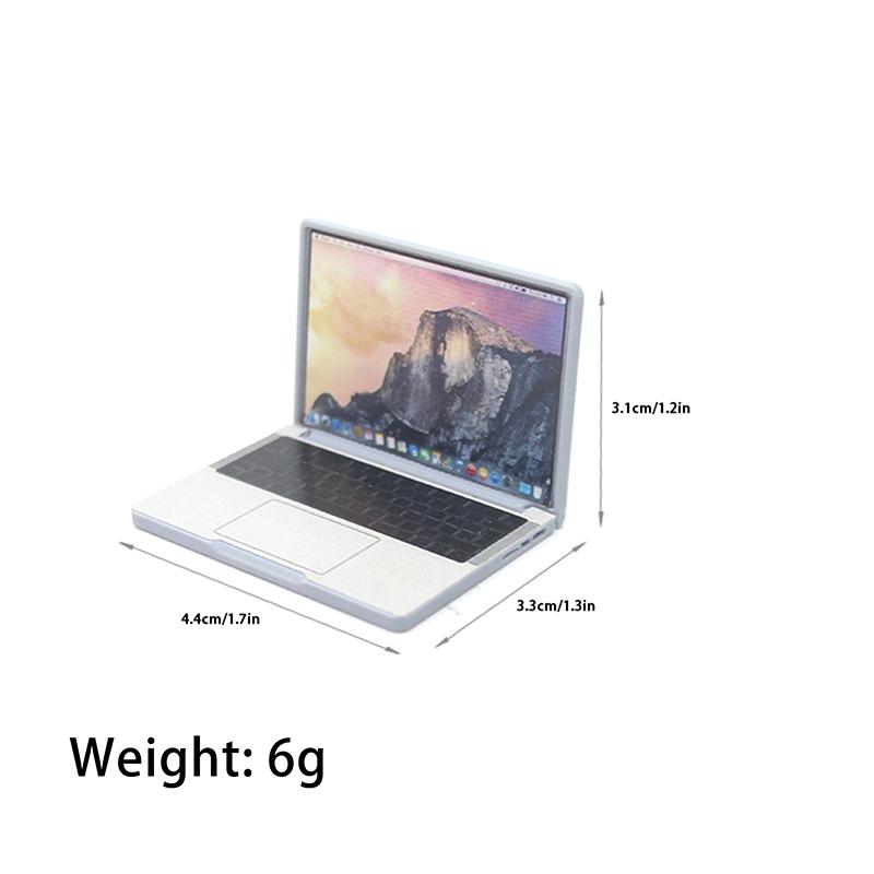 Милая симуляция 1:12 Мини Ноутбук Компьютер Кукольный Домик Миниатюрный Сплав Ремесла Украшение Кукольного Домика Для Кукольного Дома DIY Аксессуары
