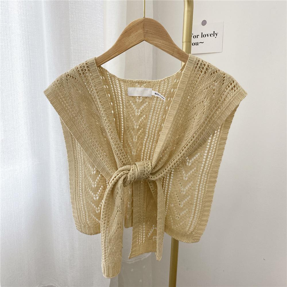New Shoulder Scarf Shawl Women'S Fake Collar Shoulder Protection Scarf Air-Conditioned Room Camisole Decoration Paired With Neck Protection Knot