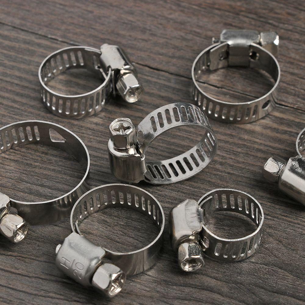10 pcs Welding Useful Repair Tool Exhaust Hardware Pipe Clip T Bolt Stainless Steel Hose Clamps