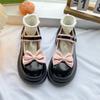 Модная женская обувь с бантами, обувь Лолиты, Каваии, Мэри Джейн, женская, в японском стиле, винтажная, 2025, высокий каблук, платформа, обувь для студенток колледжа