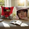 Bold RB Barbadian Singer RRihanna Cushion Cover Pillowcase Antidustmite Invisible Zipper Short Plush Sofa Cushion
