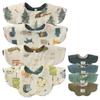 Set of 4 Baby for Girls and Stylish Newborn Solid Mealtime Baby Baby Shower Gift [GoUseGo] Bibs, Double-Sided, 6-Layer Gauze, Boys, Bibs, 360-Degree