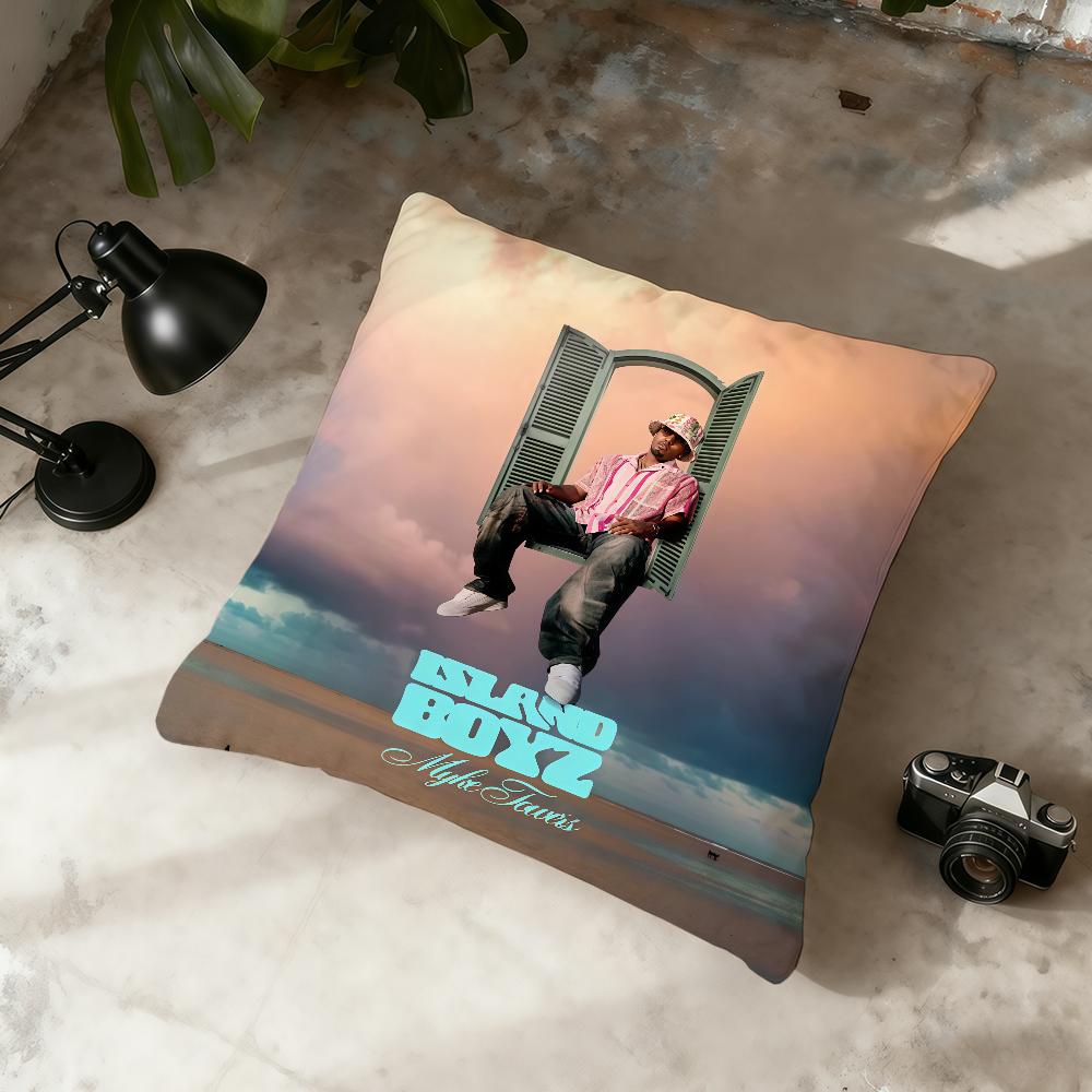 M-Myke Towers ISLAND BOYZ cushion cover Home Office Convenient Nordic Simplicity Hit With Zipper Cushion Cover