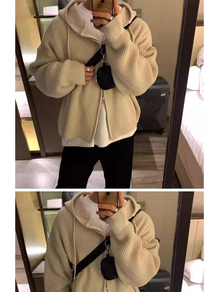 Мужской ретро вязаный кардиган - Осенний тренд, универсальный и утепленный свитер