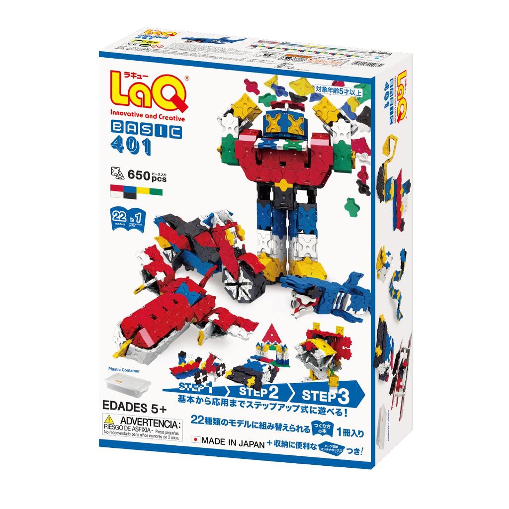 Yoshiritsu LaQ Basic 401 Plastic Container L009630 Ver. (650pcs) [New Specifications]