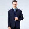 Men's Jacket Men's Business Casual Middle-aged Men's Top Civil Servant Cadre Solid Color Lapel Button Jacket