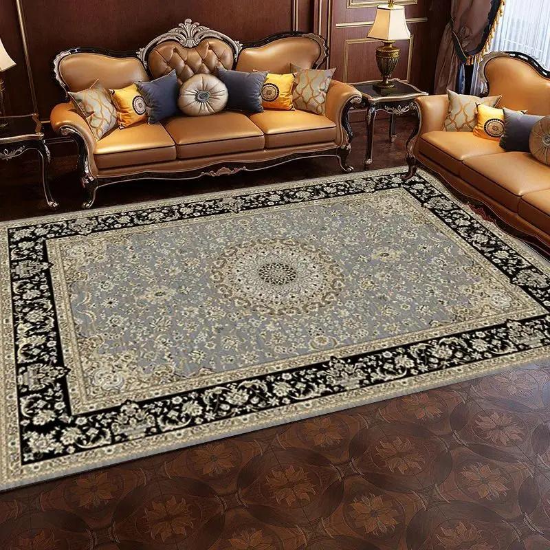 Crystal Pile Vintage Persian Living Room Full Rug Ethnic Style Coffee Table Sofa Mats Bedroom Bed Cloakroom Carpet