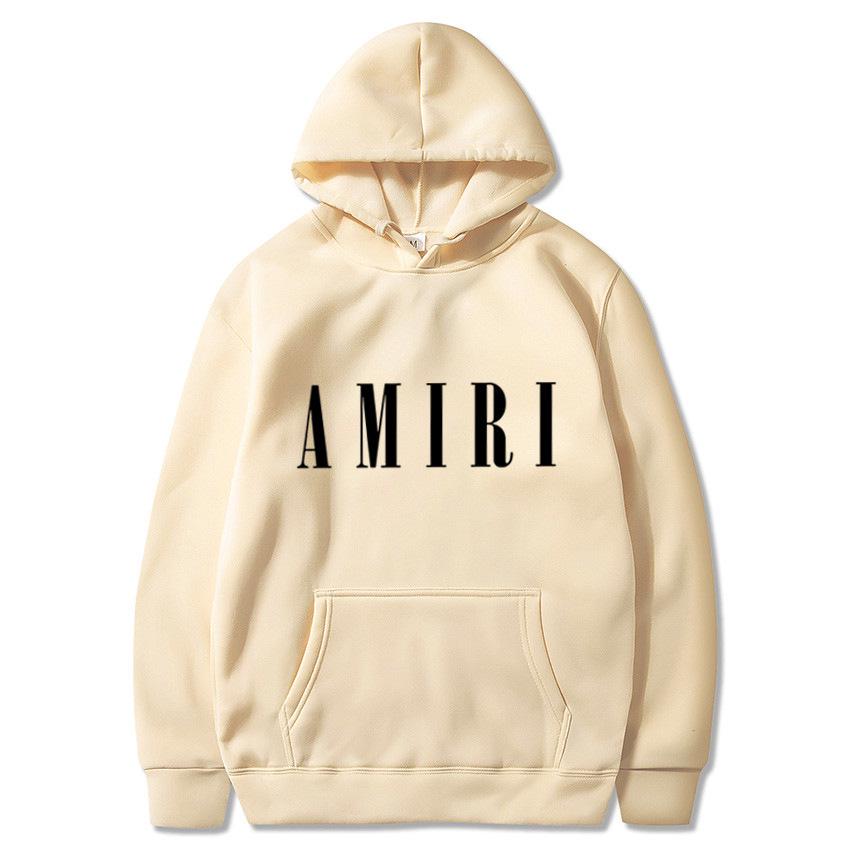 Amiri Print Unisex Casual Hoodie - Trendy Loose Fit Sweatshirt
