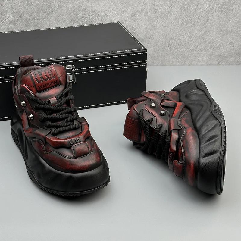 Модные мужские туфли из кожи для мужчин, мужские кроссовки, обувь для мужчин, роскошные дизайнерские мокасины на платформе для мужчин, кожаные мужские туфли