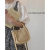 Pastoral Straw Woven Bag Women's Summer 2025 New Trendy Fashion Portable Small Bucket Bag Versatile Woven Messenger Bag