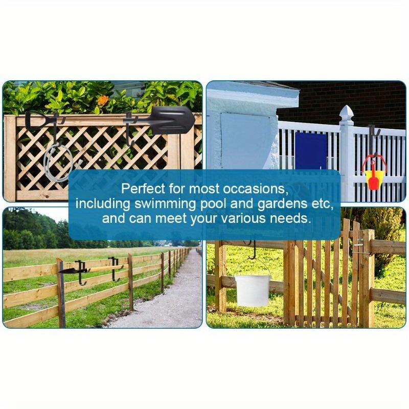 2 шт., регулируемый алюминиевый держатель для столба бассейна, крючки для ограждения столбов бассейна, 2 шт. крюк для столба бассейна, прочные крючки для ограждения шланга бассейна