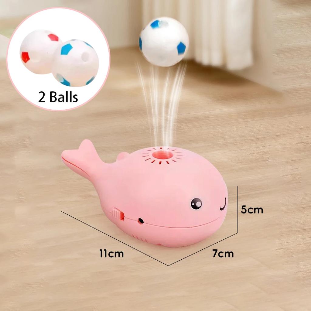 Electric Floating Ball Pet Toy- Whale - Shaped, USB-Powered with Fan & Hovering Ball, Compact Design for Fun & Cooling