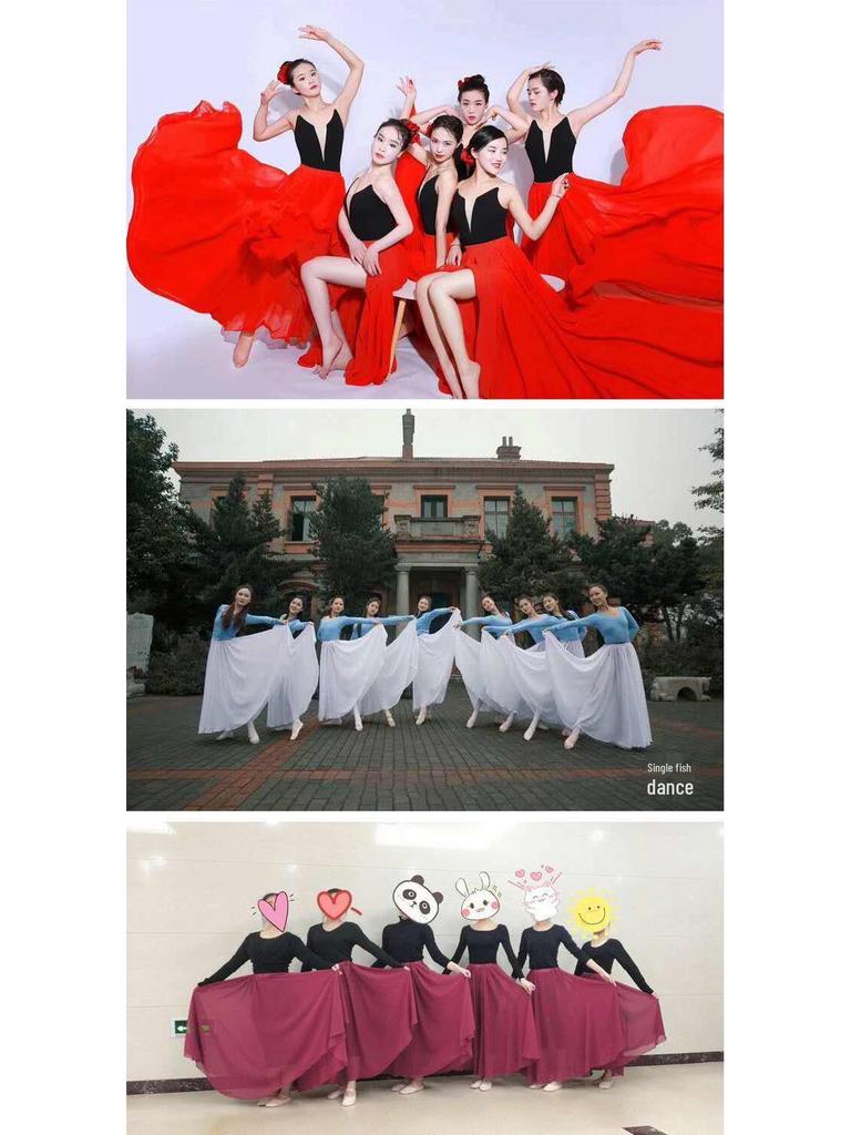 Агент 720° Алый Синьцзянский танцевальный шифоновый платок