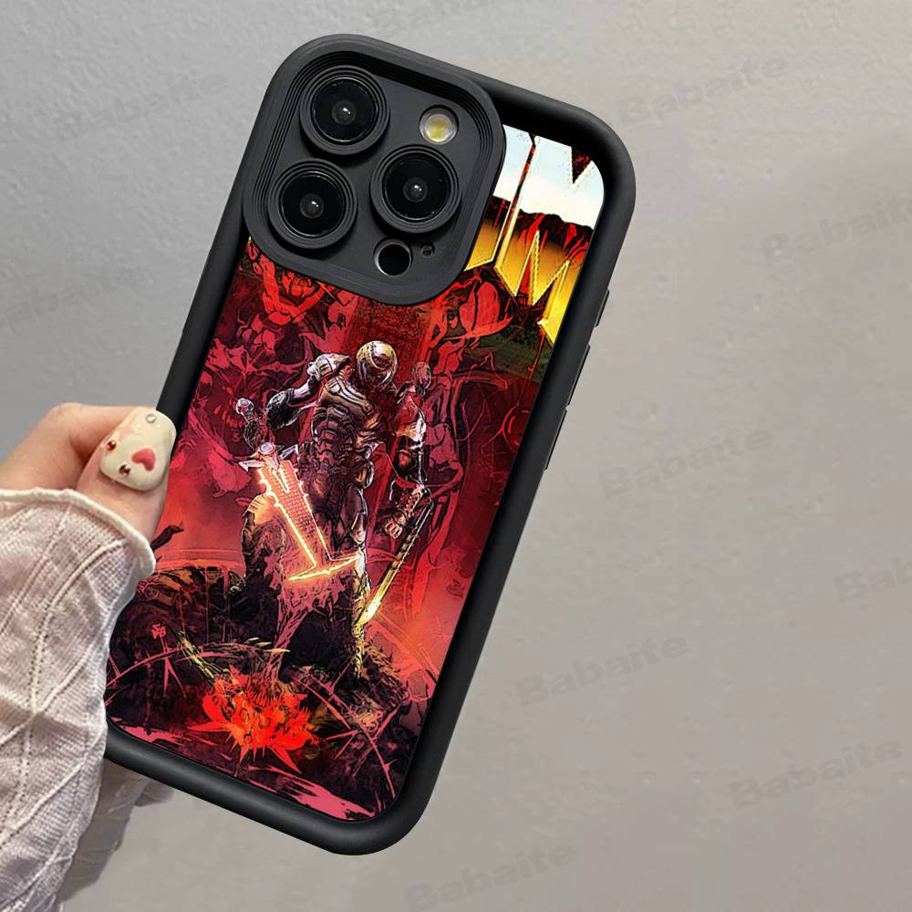 Классическая игра D-DOOM-E-EternalS Силиконовый чехол для телефона Для IPhone 17 Pro Max 16 15 14 13 12 11 Plus 17 Air