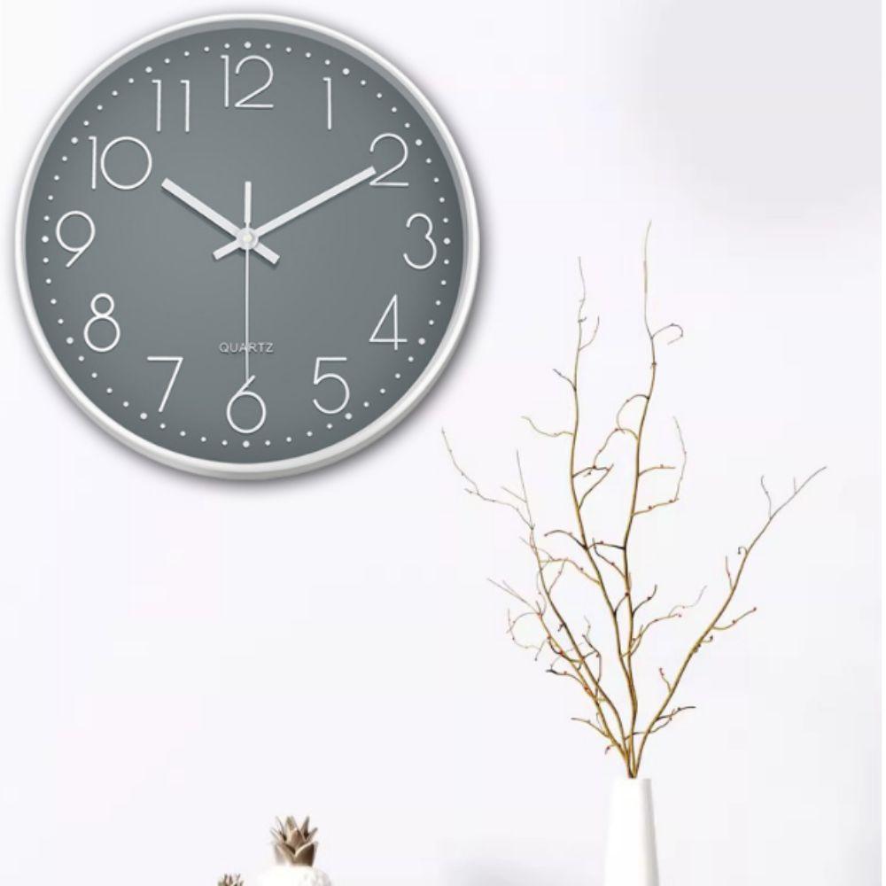 Creative Silent Nordic Wall Clock Round Multi-color Electronic Color Clock Non-Ticking Wall Hanging Clock Bedroom