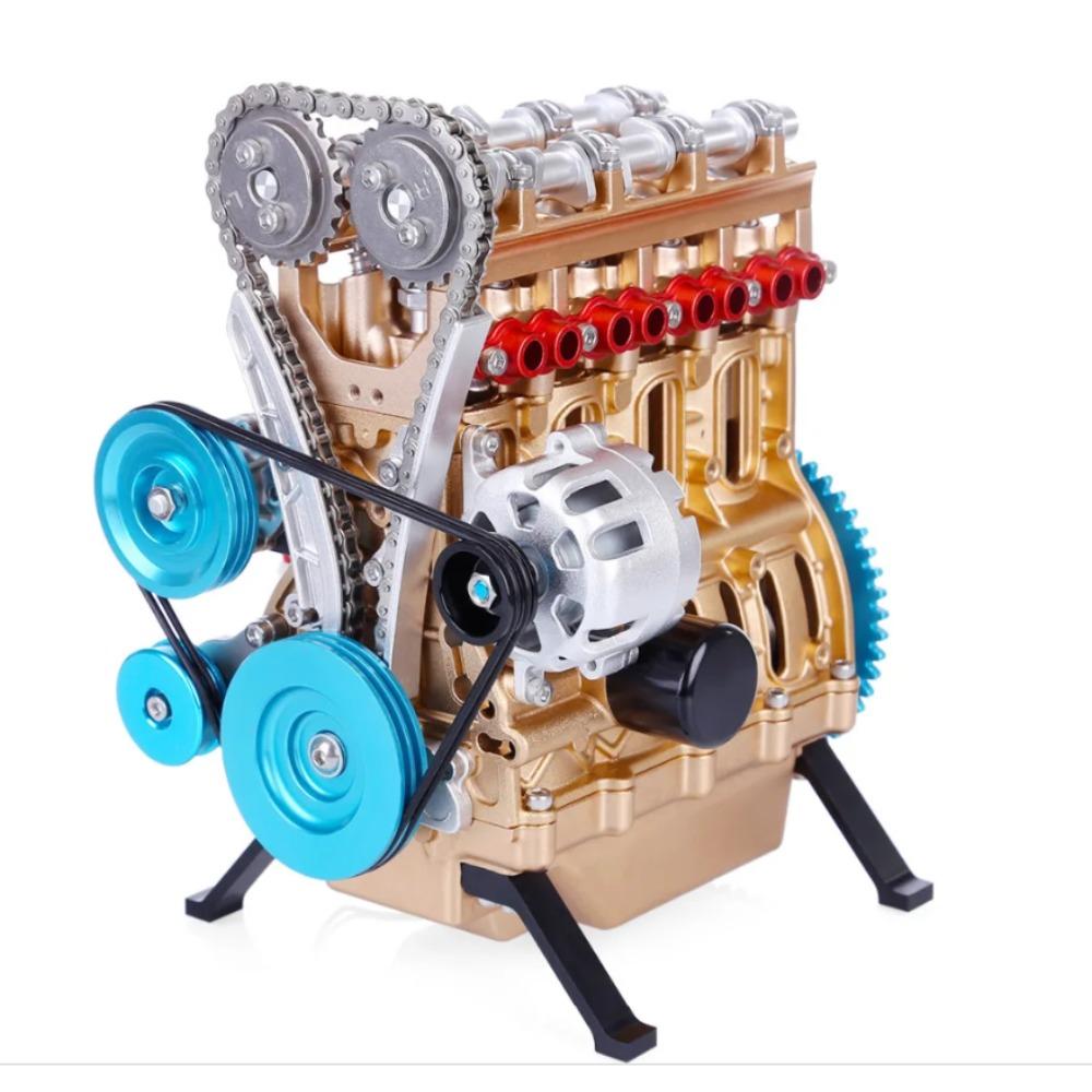 Mini Metal Assembly Model Assembly in-line Four-cylinder Engine Toy Is Suitable for Teaching Physics Experiments