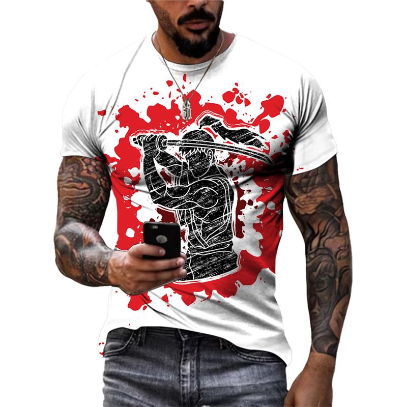 Летние модные мужские футболки с рисунком «Личный воин», модные повседневные футболки с круглым вырезом и 3D принтом в стиле хип-хоп, топы