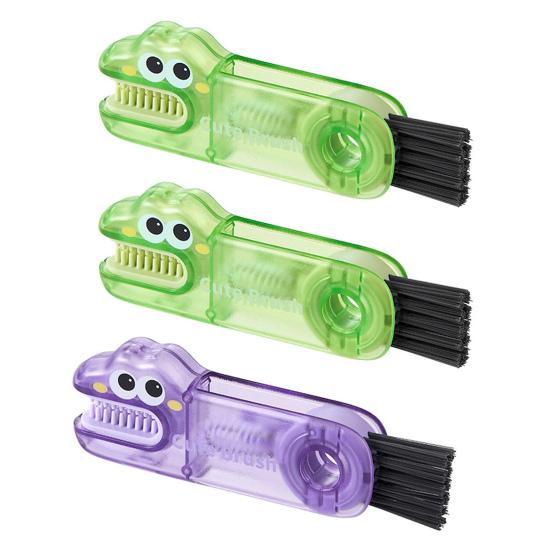 2/3 шт. 3 в 1 Щетки для чистки Мультяшный дизайн Пищевой Нескользящая ручка Щетка для зазоров Портативная Длинная щетина Очиститель для бутылок