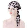 Flower Cloth Pullover Muslim Hooded Cap Skullcap Small Hat Two Tail Cap Curved