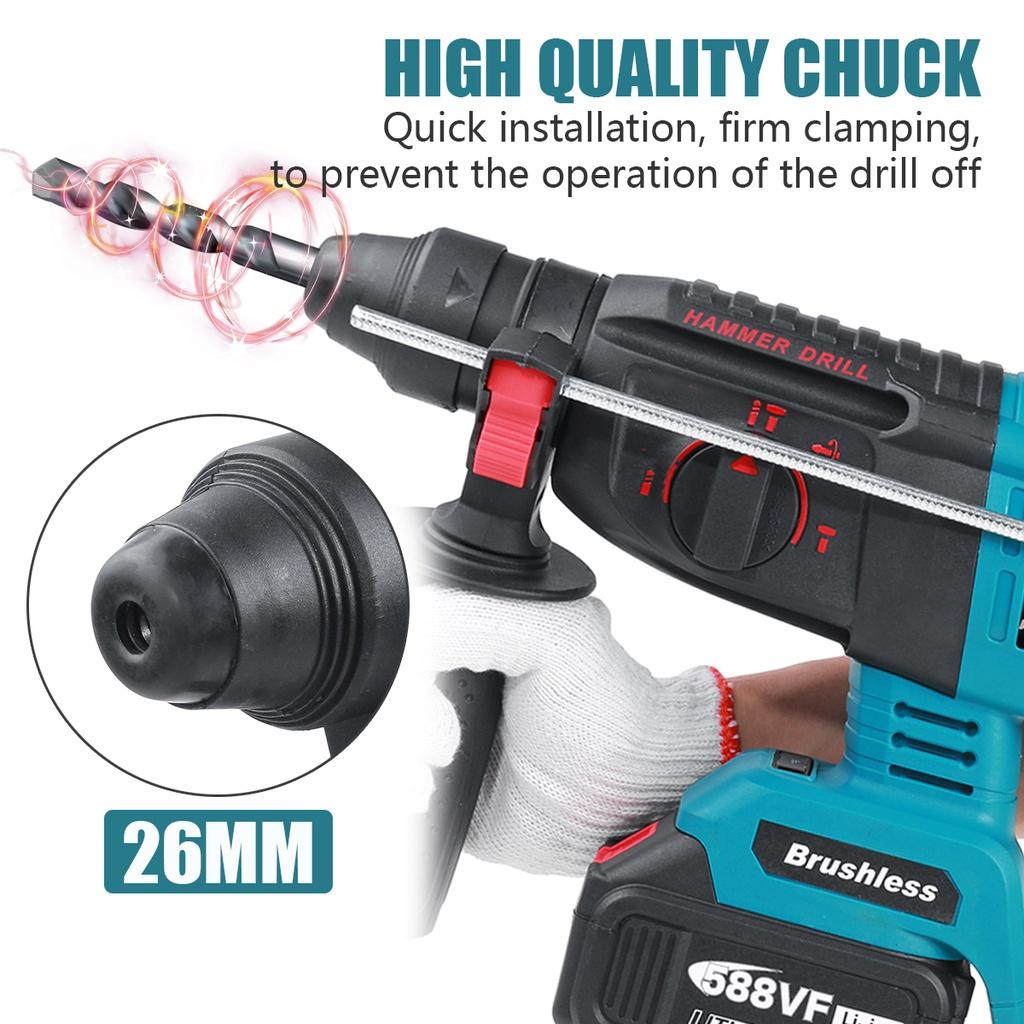 4 в 1, 588VF, 2000 об/мин, набор электрических инструментов, бесщеточный электрический ударный гайковерт/13 мм электрическая дрель/перфоратор/125 мм угловая шлифовальная машина