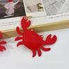 Stylish Pu Leather Summer Beach Style Keychain Sea Animal Bag Charm Lobster Crab Bag Accessory