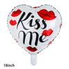 Qianshun Heart-shaped Aluminum Foil Balloons 18 Inch Silk Screen Printed I Love You Helium Wedding Valentine's Day Decoration