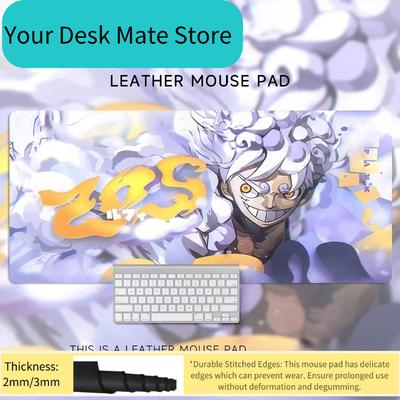 Large Size Anime Twodimensional Office Computer Desk Workstation Desk Keyboard Pad One Piece Luffy Speed Leather Mouse Pad