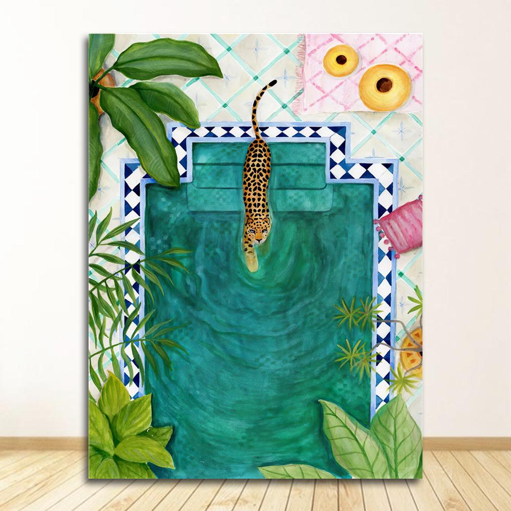 Canvas Painting Wall Pictures For Living Room Home Decor Morocco Cheetah llama Leopard Jungle Nordic Posters And Prints Art
