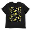 Dreaming of Yellow and Blue Cats T-Shirt Oversized T Shirt Shirts Graphic Tees Blue Archive Boys Whites T Shirts for Men Cotton