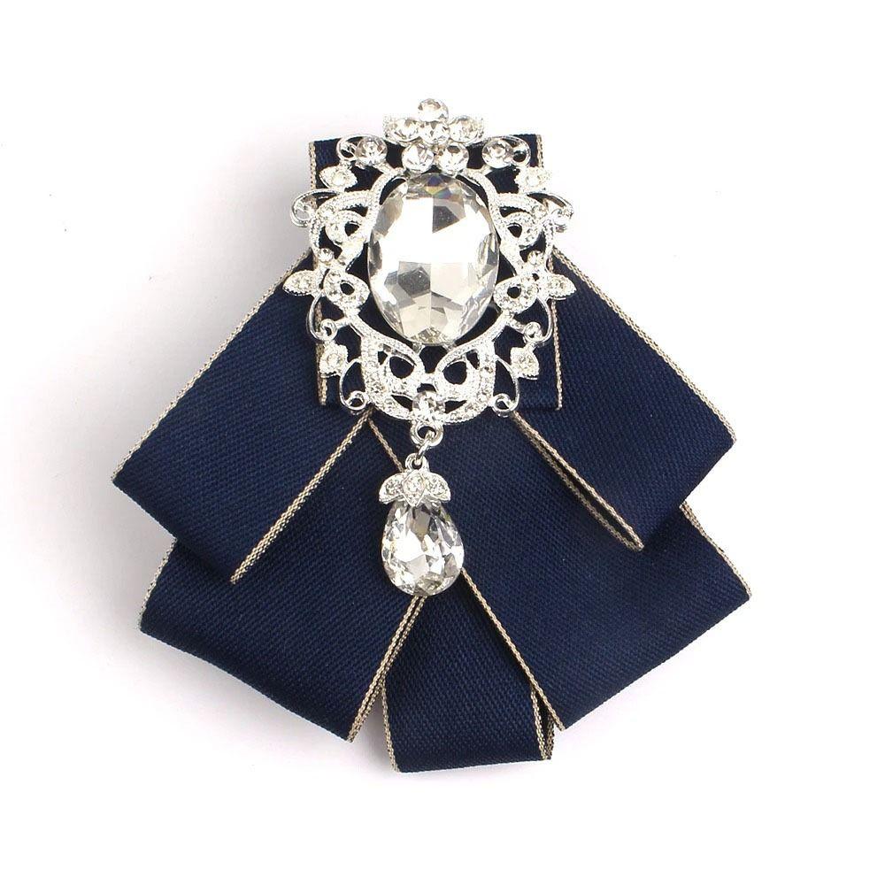 Alloy Bow Tie Gift Crystal Rhinestone Bowtie Luxulry Bowknot Brooches