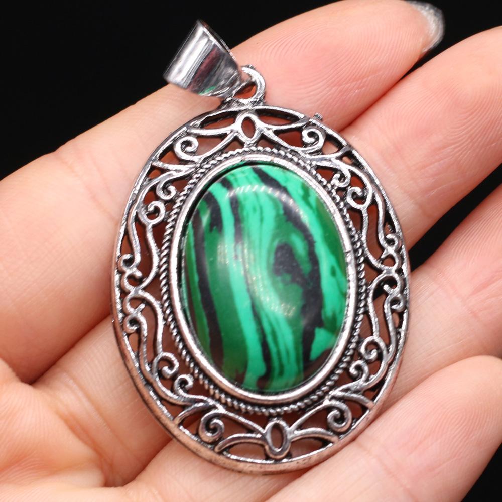 Кулон из натурального камня в форме яйца, полудрагоценный кружевной кулон для изготовления ювелирных изделий, ожерелье, браслет, аксессуар