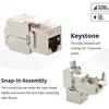 Cat6a Cat7 Cat8 Keystone Jack Cat7 RJ45 STP Безинструментальный тип Модульные гнезда-адаптеры-соединители из цинкового сплава для одножильного провода 22-26 AWG