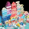 100-Piece Wooden City Street Building Blocks for Kids, Ages 1-3