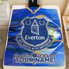 Custom Name Everton Flannel Blanket, High quality Comfortable for All Seasons, Home Decor, Warmth and Comfort