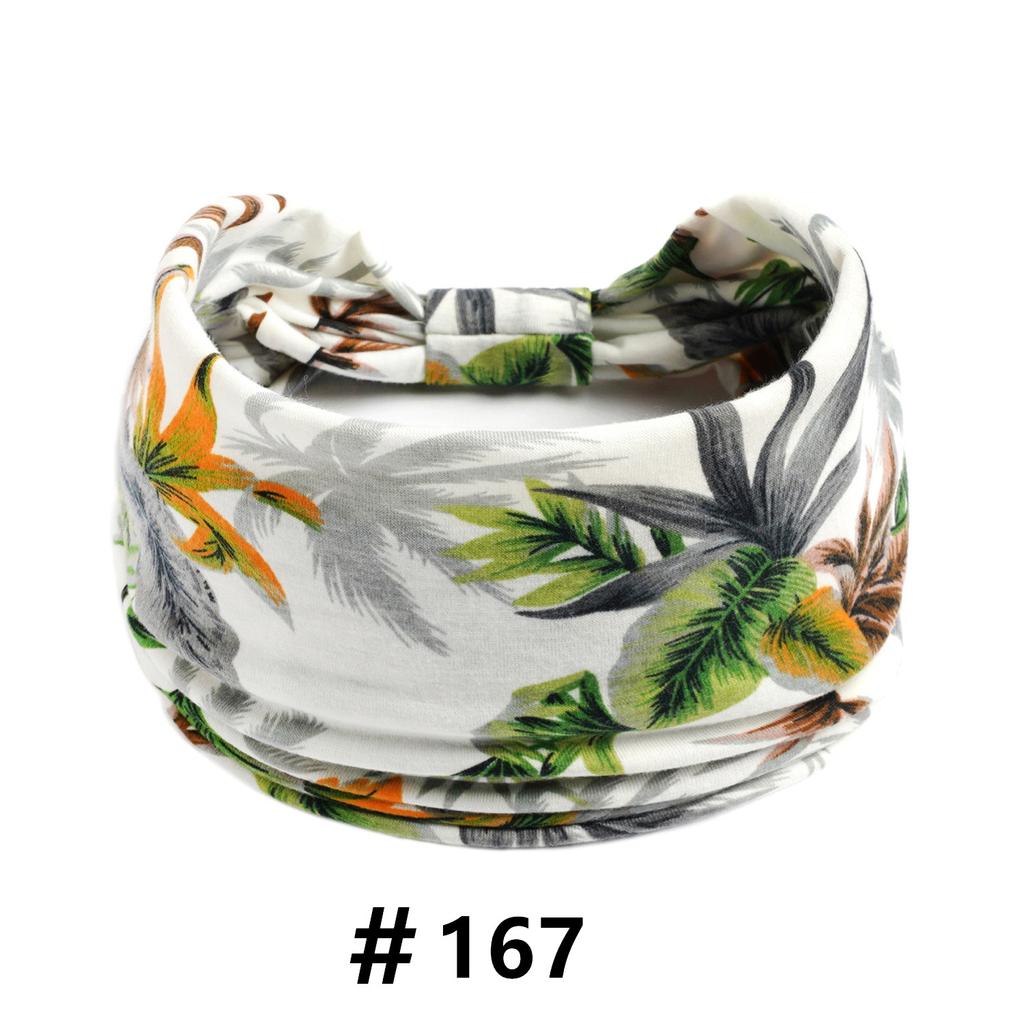 Бохо повязки на голову для женщин Хлопковые широкие повязки на голову Эластичная повязка для волос Нескользящая для тренировок Йоги Бега Тюрбан Головной убор Аксессуары для волос