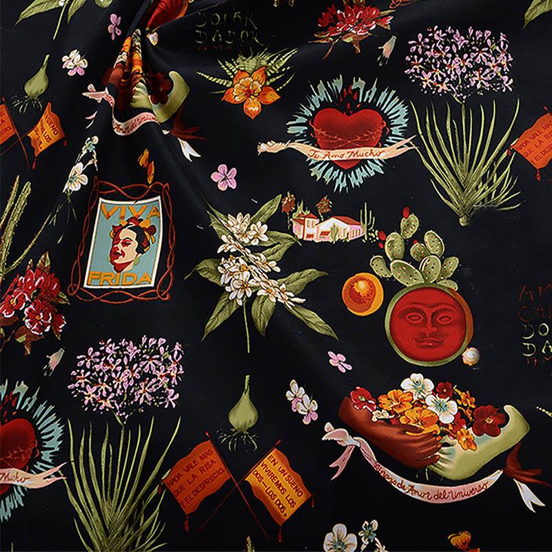 50*140cm Lycra Cotton Fabric Vintage Stretch Satin Sew Clothes Dress Quilting DIY Dolls Handmade By Half Meter flores de tela