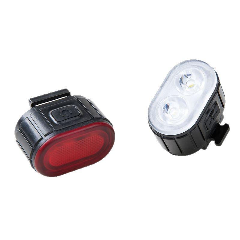 USB Rechargeable High Brightness Bicycle Front & Rear Lights for Night Riding