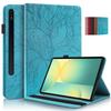 Чехол Funda для Samsung Tab S10 FE Case 10.9" Кожаный кошелек с тиснением в виде дерева Flip Cover для Galaxy Tab S10 Fe Sm-x520 X526b Case Coque