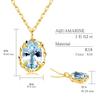 Lala Christie Aquamarine Necklace In 18K Gold Women's 0.2ct (lp56-0025-yg)