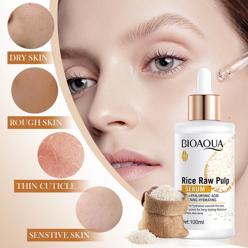 BIOAOUA Nourishing Essence Rice Plasma Увлажняющая сыворотка с гиалуроновой кислотой
