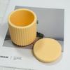 Круглая силиконовая форма для чашки для свечи с крышкой, коробки для хранения и зеркала, эпоксидная смола, сделай сам цемент, гипс, ароматерапия