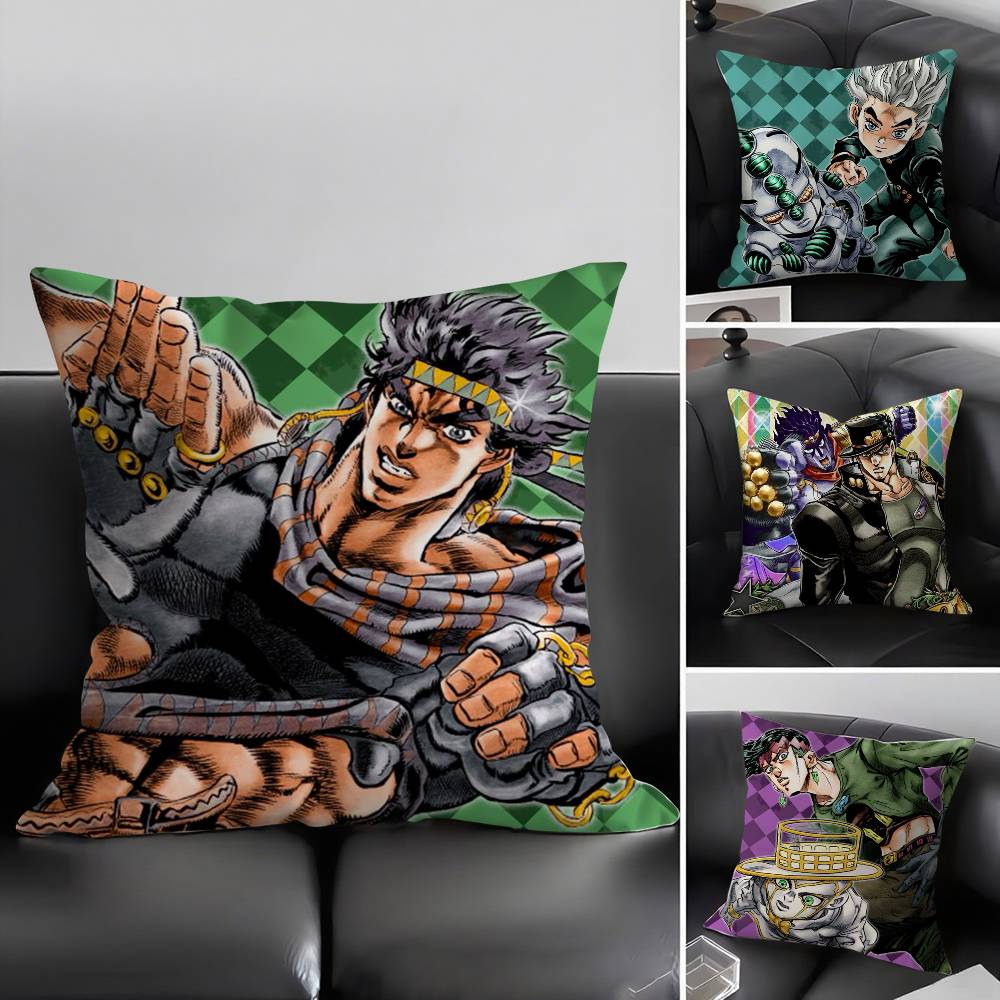 Чехол для подушки J-JoJo B-Bizarre Adventure Домашний Общежитие Спинка стула Короткий плюш Двусторонняя печать Офис Подушка для сна