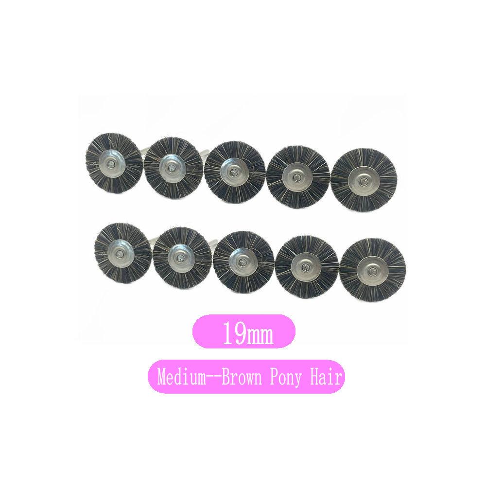 10Pcs/Bag 2.35mm Polishing Brush Wheel Dental Lab Materials Soft White Goat Hair/Pony Hair/Bristle Rotary Tools Low Speed Buff